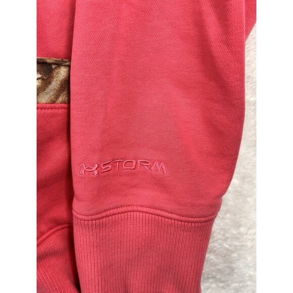 Under Armour Womens Sz XL Sweatshirt Full Zip Hoodie Pink Camo Semi Fitted - Picture 7 of 11
